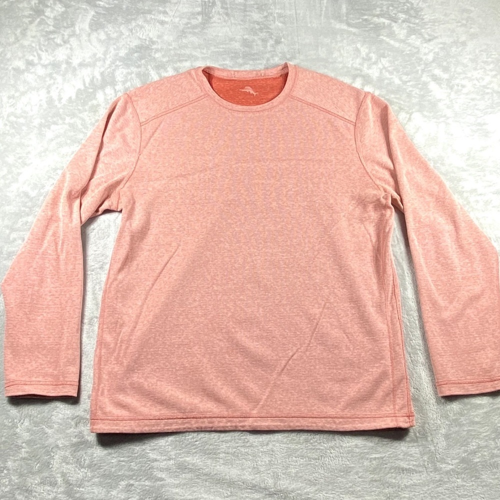 Tommy Bahama Mens L Reversible Crew Neck Long Sleeve  T-Shirt Red